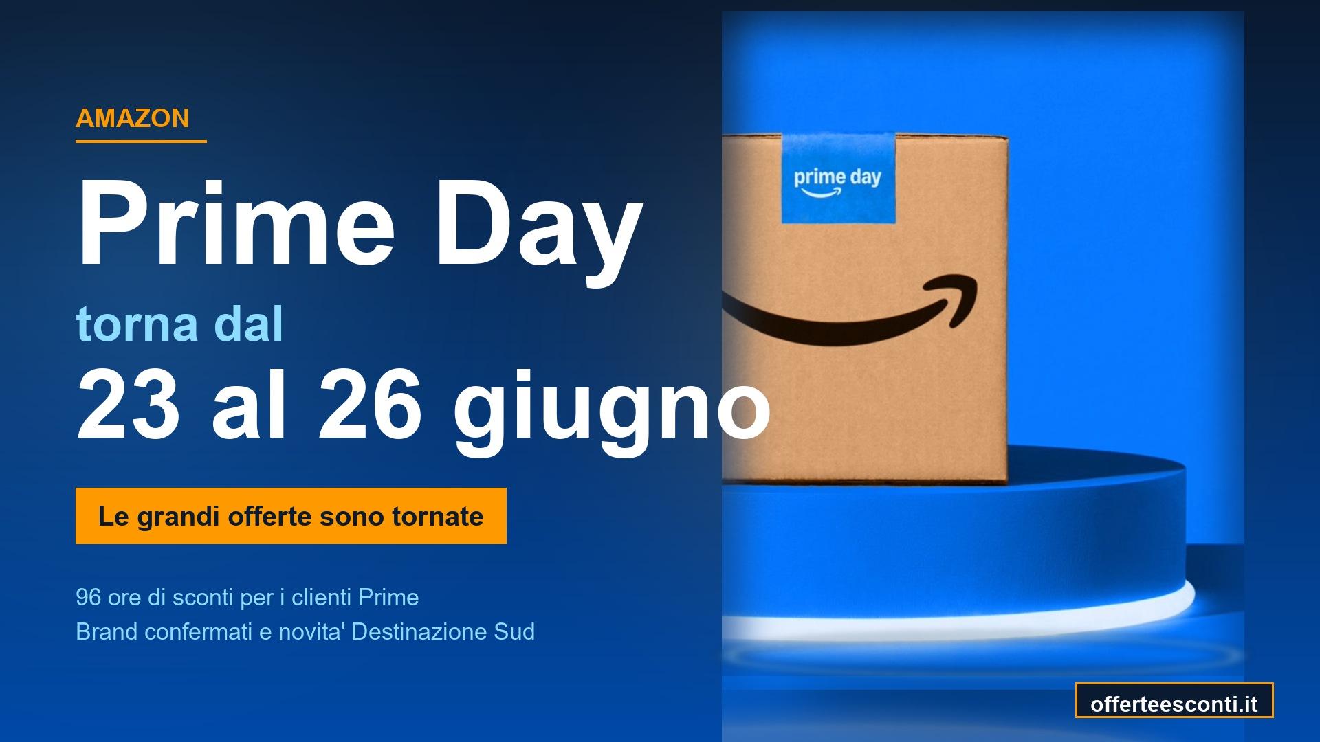 Amazon Prime Day 2026 dal 23 al 26 giugno, dodicesima edizione