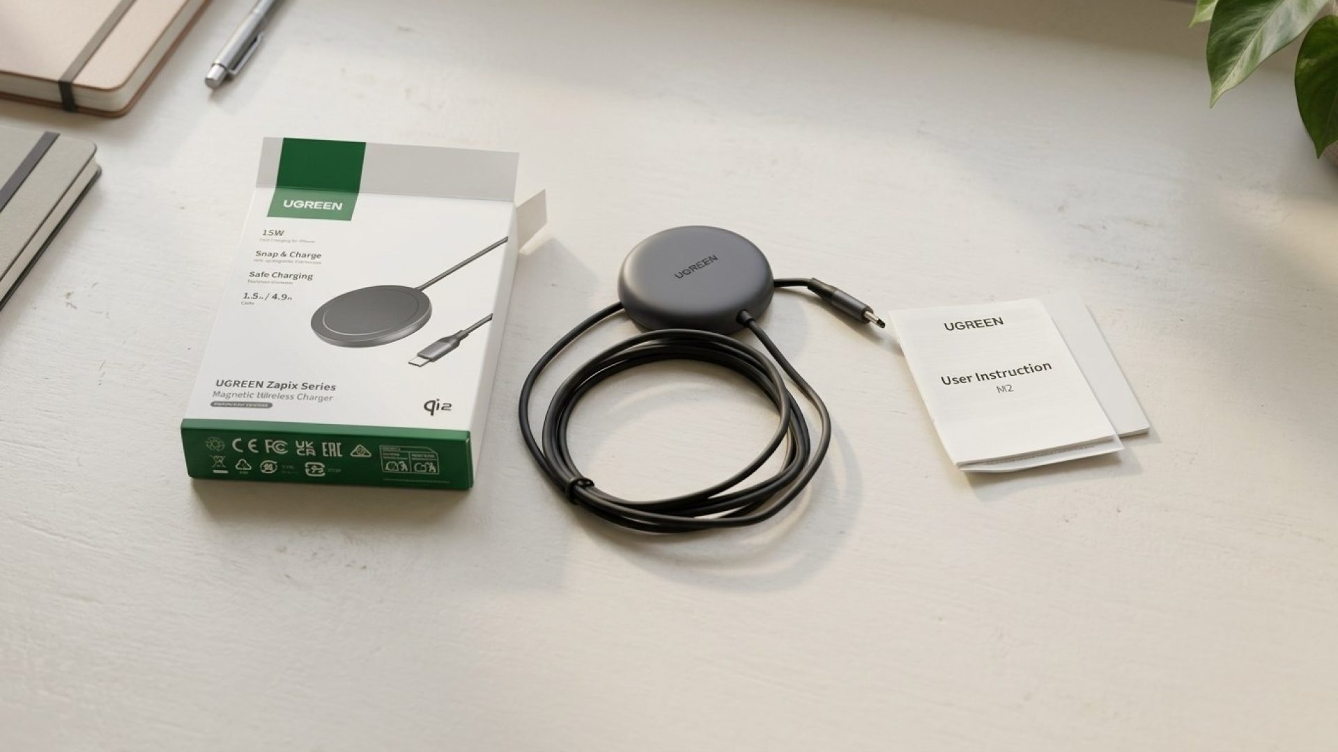 UGREEN Zapix caricatore wireless MagSafe Qi2 15W recensione