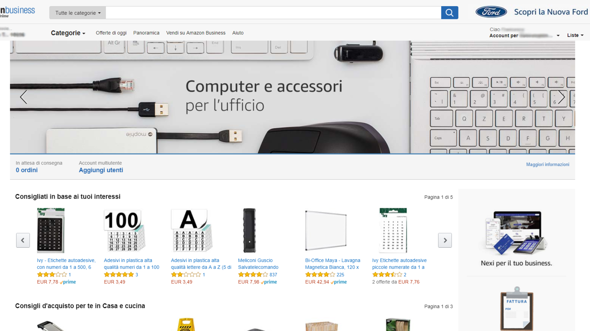 E' nato Amazon Business, l'ufficio acquisti gestito con Amazon